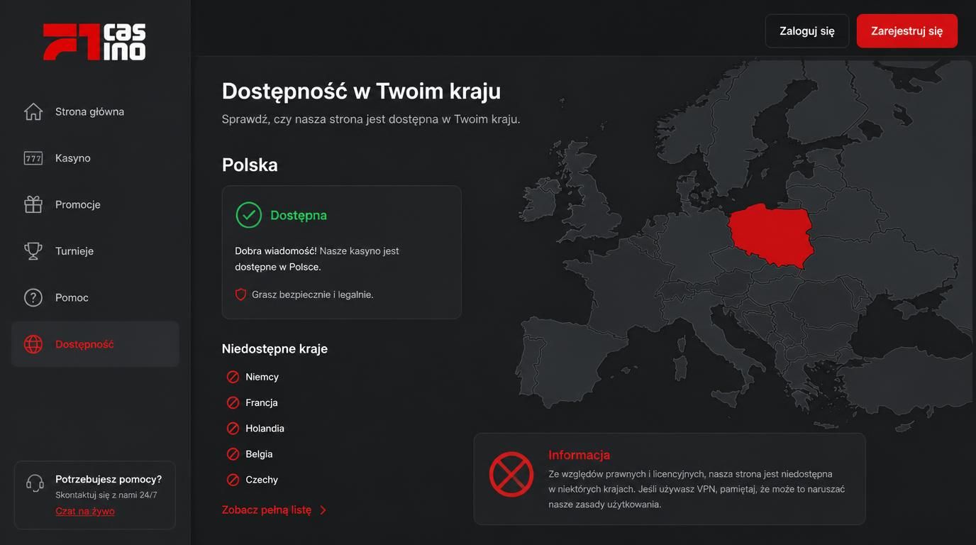  Komunikat o błędzie w aplikacji, ciemne tło z ostrzegawczym akcentem 